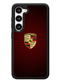 Porsche Logo Carbon Red Samsung Galaxy S23 5G Case