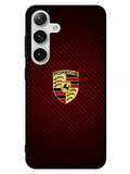 Porsche Logo Carbon Red Samsung Galaxy S24 5G Case