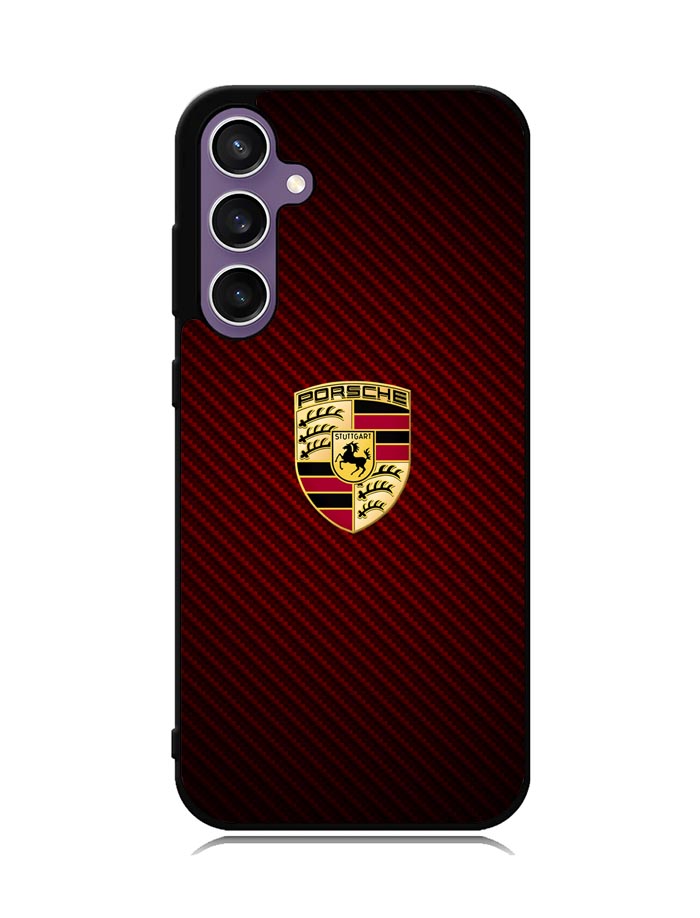 Porsche Logo Carbon Red Samsung Galaxy S23 FE 5G Case