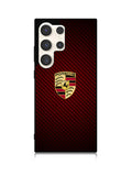 Porsche Logo Carbon Red Samsung Galaxy S24 Ultra 5G Case