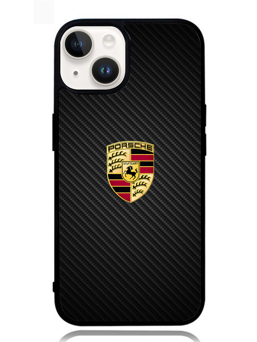 Porsche Logo Carbon iPhone 14 Case OV2846