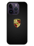 Porsche Logo Carbon iPhone 14 Pro Case