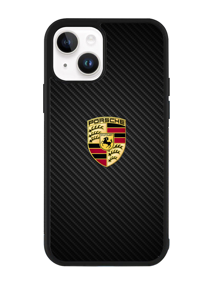 Porsche Logo Carbon iPhone 15 Plus Case OV2846