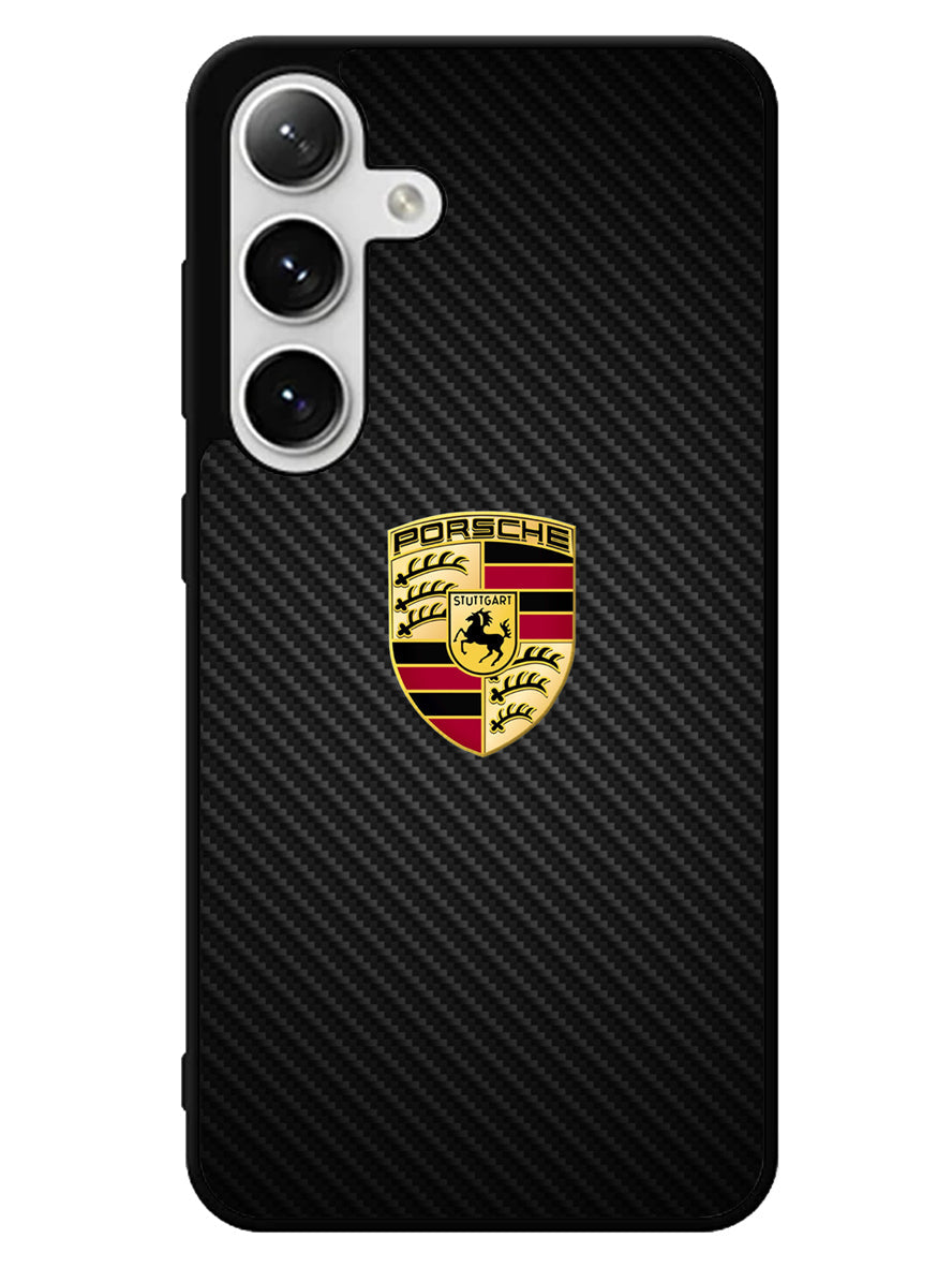 Porsche Logo Carbon Samsung Galaxy S25 5G Case