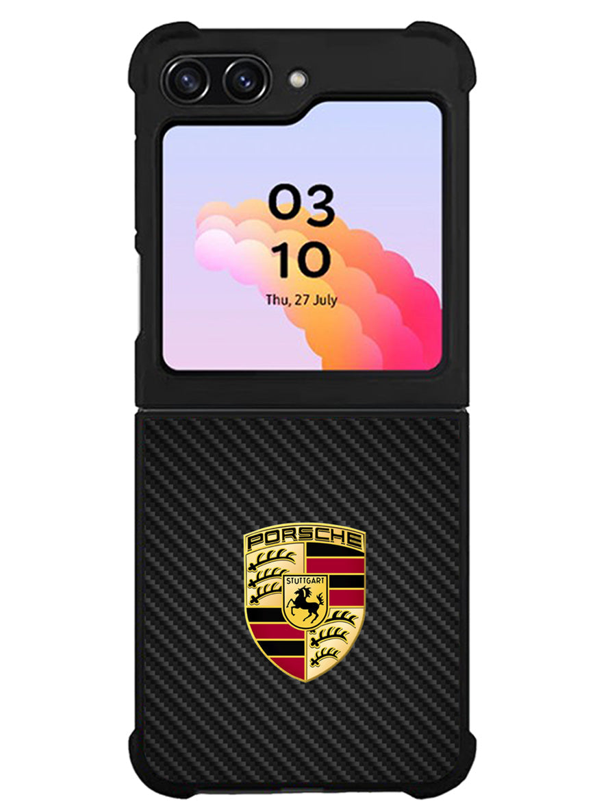 Porsche Logo Carbon Samsung Galaxy Z Flip 5 5G 2023 Case