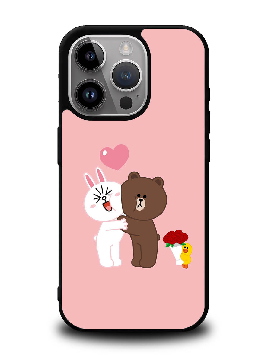 Line Brown Cony iPhone 15 Pro Case OV6481