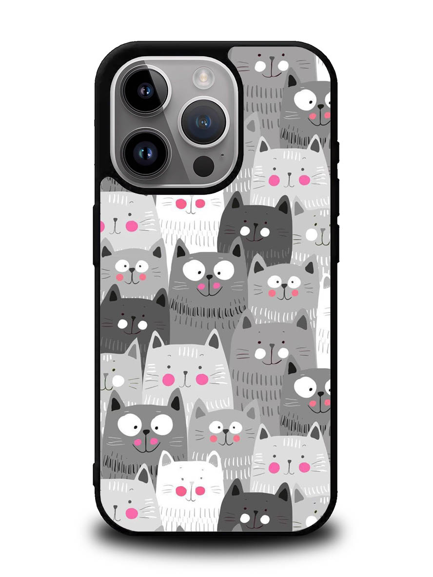 Cat Pattern iPhone 16 Pro Case