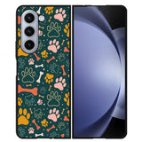 Dog Paws Pattern YDH0129 Samsung Galaxy Z Flip 5 , Z Flip 4 , Z Flip 3 ,  Z Fold 5 , Z Fold 4 , Z Fold 3 5G Case