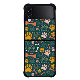 Dog Paws Pattern YDH0129 Samsung Galaxy Z Flip 5 , Z Flip 4 , Z Flip 3 ,  Z Fold 5 , Z Fold 4 , Z Fold 3 5G Case
