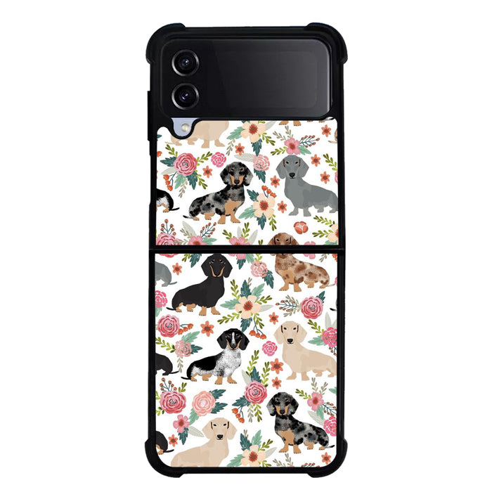 Dog Cute Pattern YDH0130 Samsung Galaxy Z Flip 5 , Z Flip 4 , Z Flip 3 ,  Z Fold 5 , Z Fold 4 , Z Fold 3 5G Case