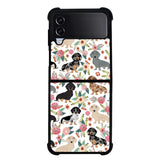 Dog Cute Pattern YDH0130 Samsung Galaxy Z Flip 5 , Z Flip 4 , Z Flip 3 ,  Z Fold 5 , Z Fold 4 , Z Fold 3 5G Case