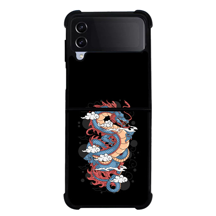 Dragon Pattern YDH0132 Samsung Galaxy Z Flip 5 , Z Flip 4 , Z Flip 3 ,  Z Fold 5 , Z Fold 4 , Z Fold 3 5G Case