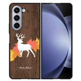 Deer Wood Leaves YDH0201 Samsung Galaxy Z Flip 5 , Z Flip 4 , Z Flip 3 ,  Z Fold 5 , Z Fold 4 , Z Fold 3 5G Case