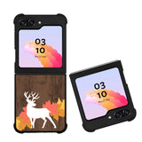 Deer Wood Leaves YDH0201 Samsung Galaxy Z Flip 5 , Z Flip 4 , Z Flip 3 ,  Z Fold 5 , Z Fold 4 , Z Fold 3 5G Case