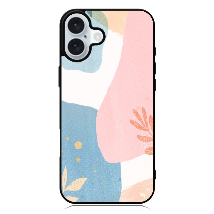 Pastel Floral Art iPhone 16 Case QC7990