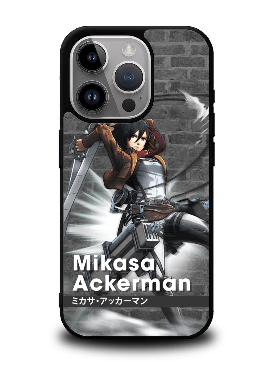 Mikasa Ackerman Attack On Titan Y iPhone 14 Pro Max Case QC8091