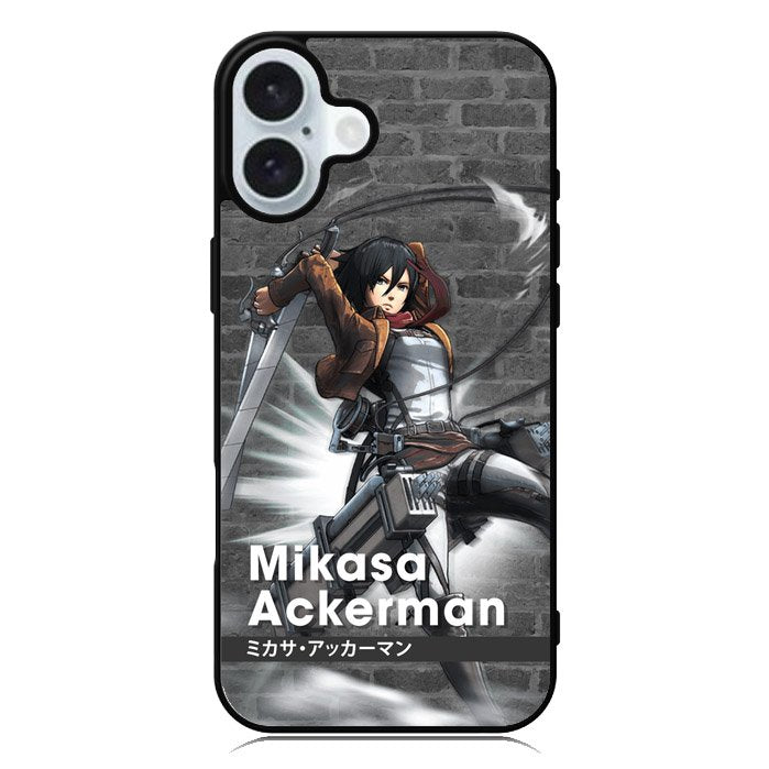 Mikasa Ackerman Attack On Titan Y iPhone 16 Plus Case QC8091