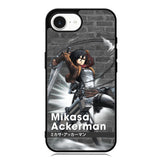 Mikasa Ackerman Attack On Titan Y iPhone 16e Case OV8091