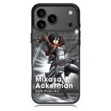 Mikasa Ackerman Attack On Titan Y iPhone 17 Pro Case OV8091