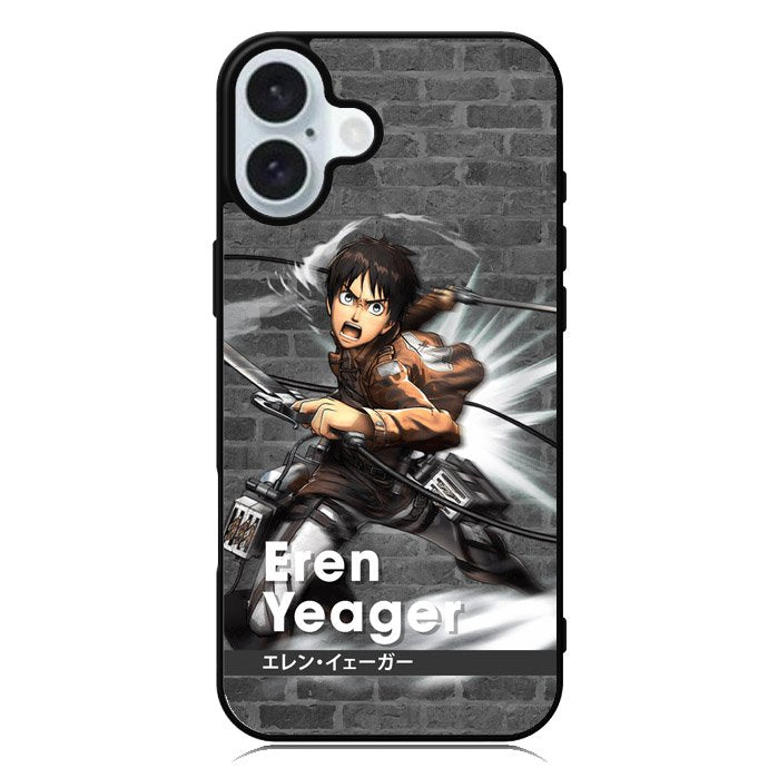 Eren Yeager Attack On Titan iPhone 16 Plus Case QC8366