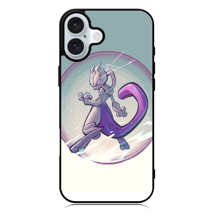 Mewtwo Pokemon iPhone 16 Plus Case QC10078