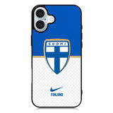 Finland Football Team iPhone 16 Plus Case QC10003