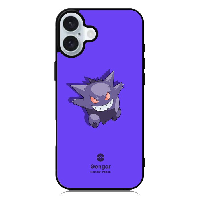 Pokemon Gengar Anime iPhone 16 Case QC8906