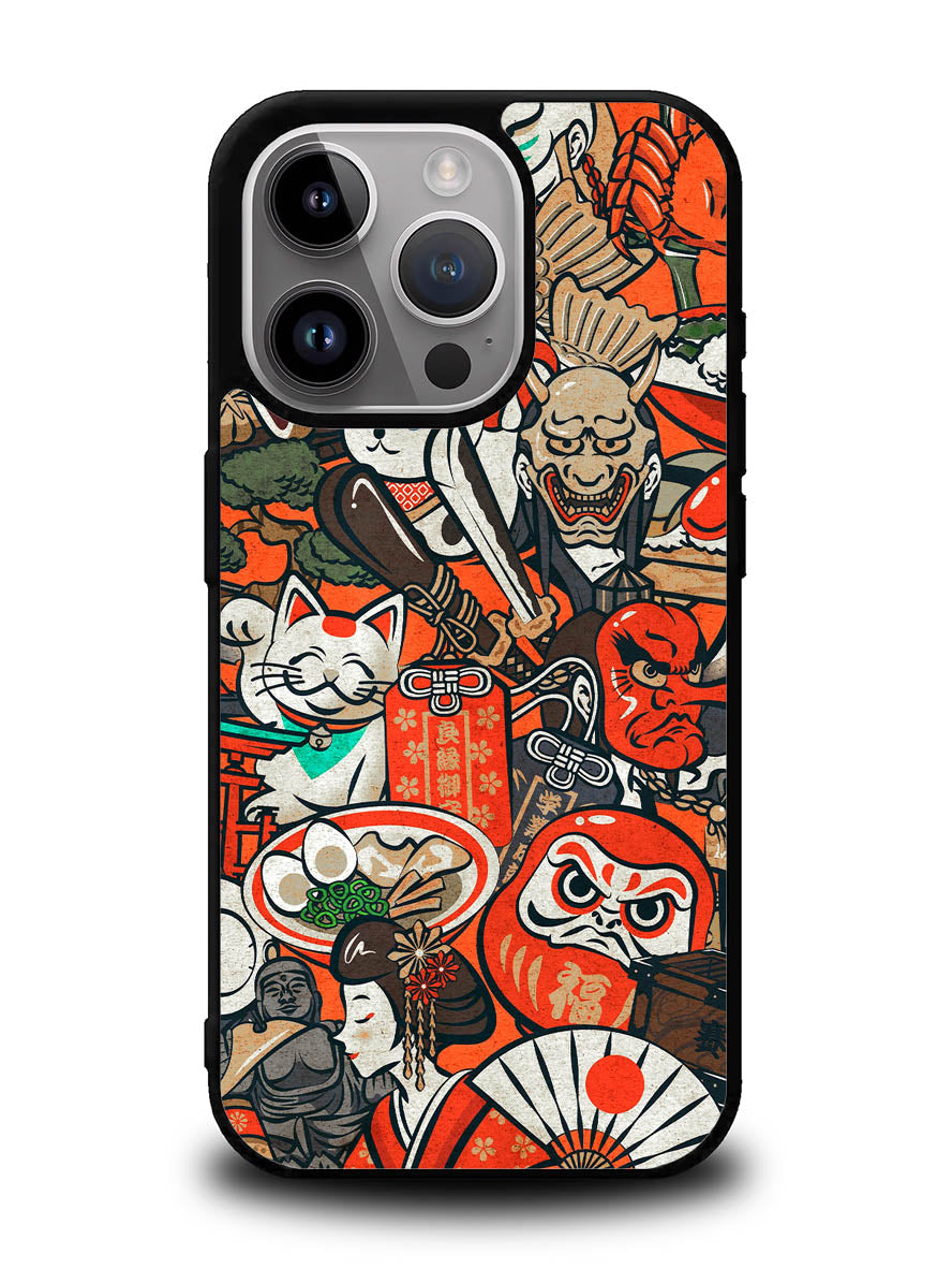 Japan Doodle iPhone 16 Pro Max Case QC10392