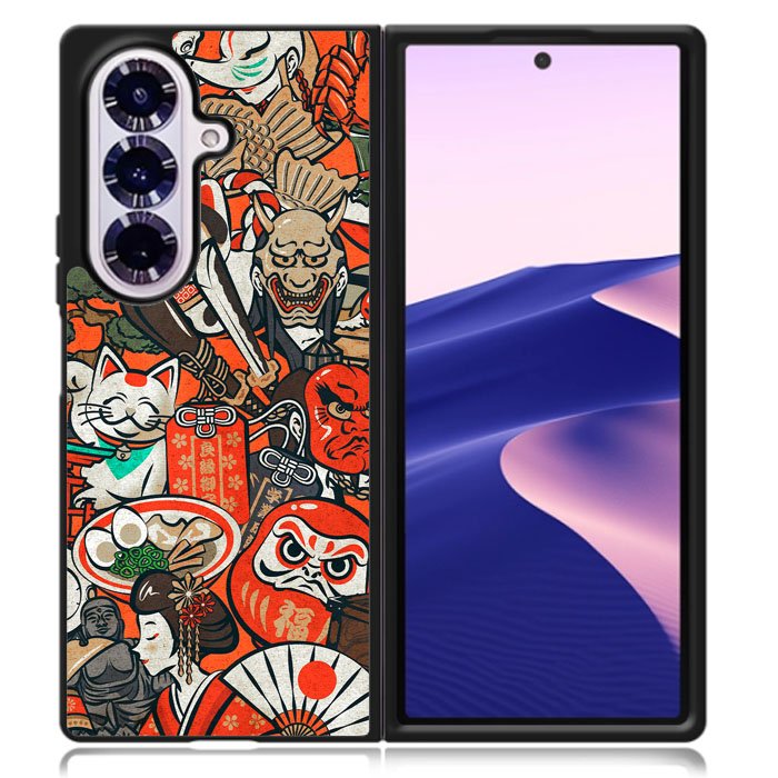 Japan Doodle Samsung Galaxy Z Fold 7 Case OV10392