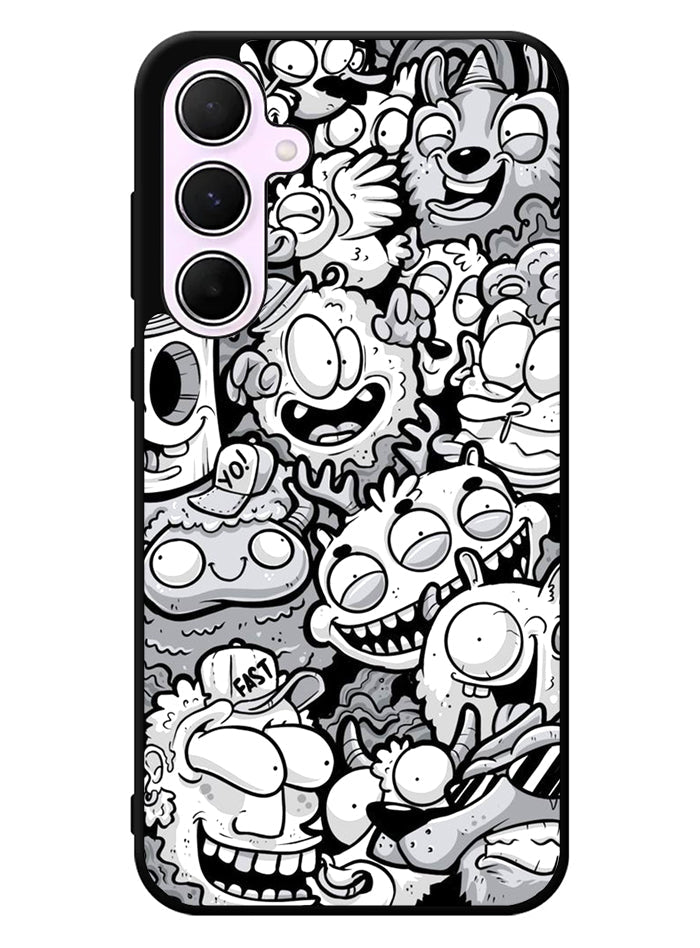 Doodle Art Cartoon Samsung Galaxy A55 5G Case