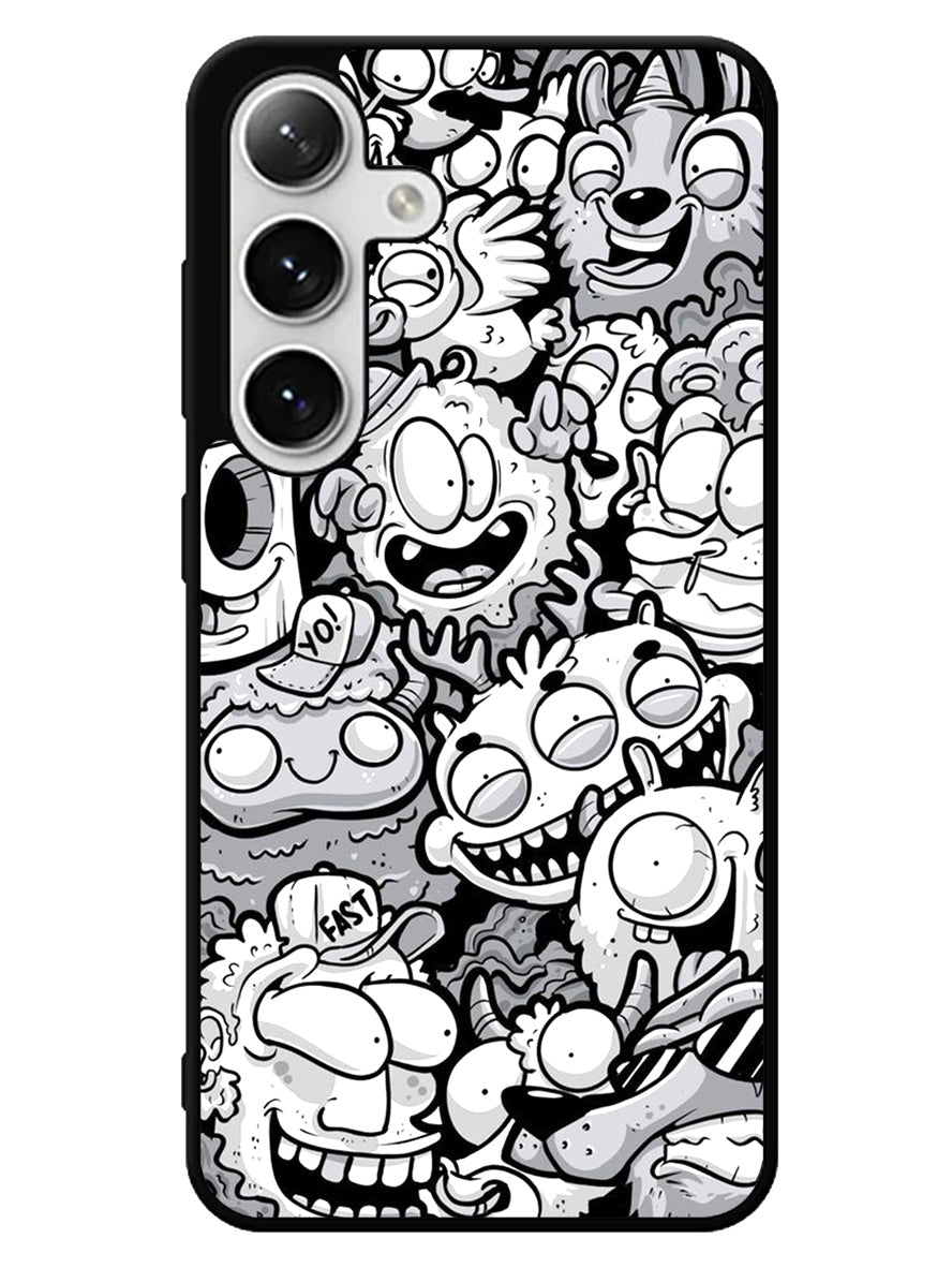 Doodle Art Cartoon Samsung Galaxy S25 5G Case