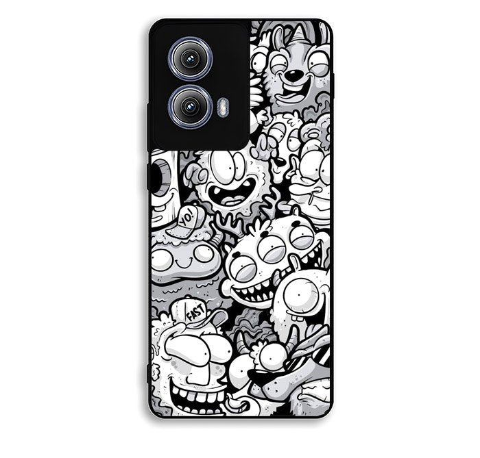Doodle Art Cartoon Motorola Moto Edge 2024 Case OV3333