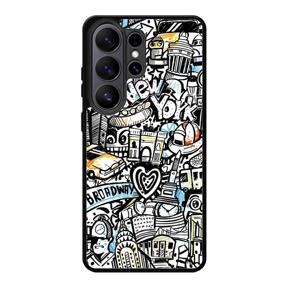 Doodle New York Samsung Galaxy S26 Ultra Case OV9338