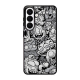Black Doodle Samsung Galaxy S26 Case OV9476