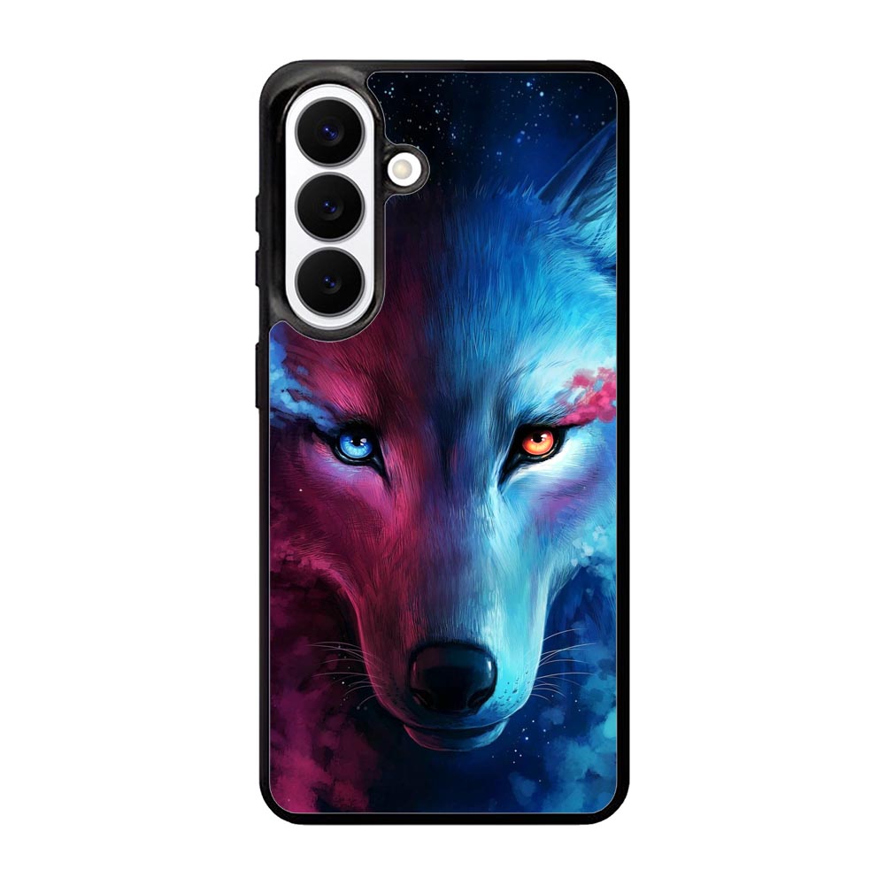 Wolf Art Blue Red Samsung Galaxy S26 Case OV8673
