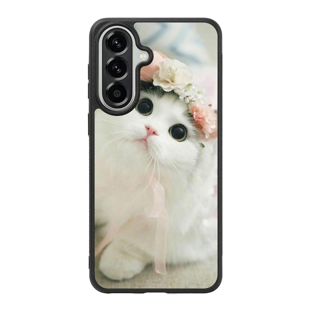 White Cat Samsung Galaxy A37 Case QC5735