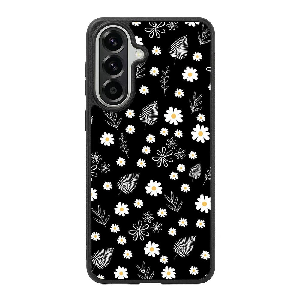 Floral Flower Black White Samsung Galaxy A57 Case QC11088