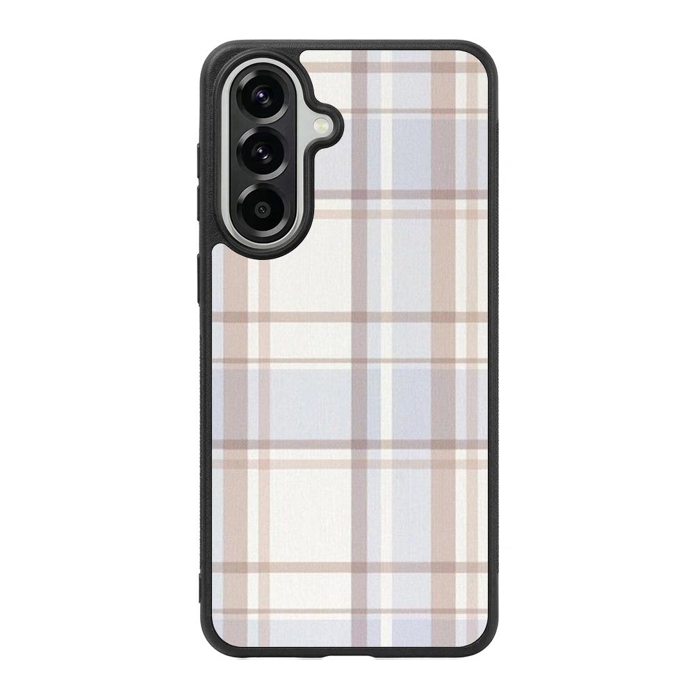 Grid Aesthetic Soft Brown Samsung Galaxy A57 Case OV11102