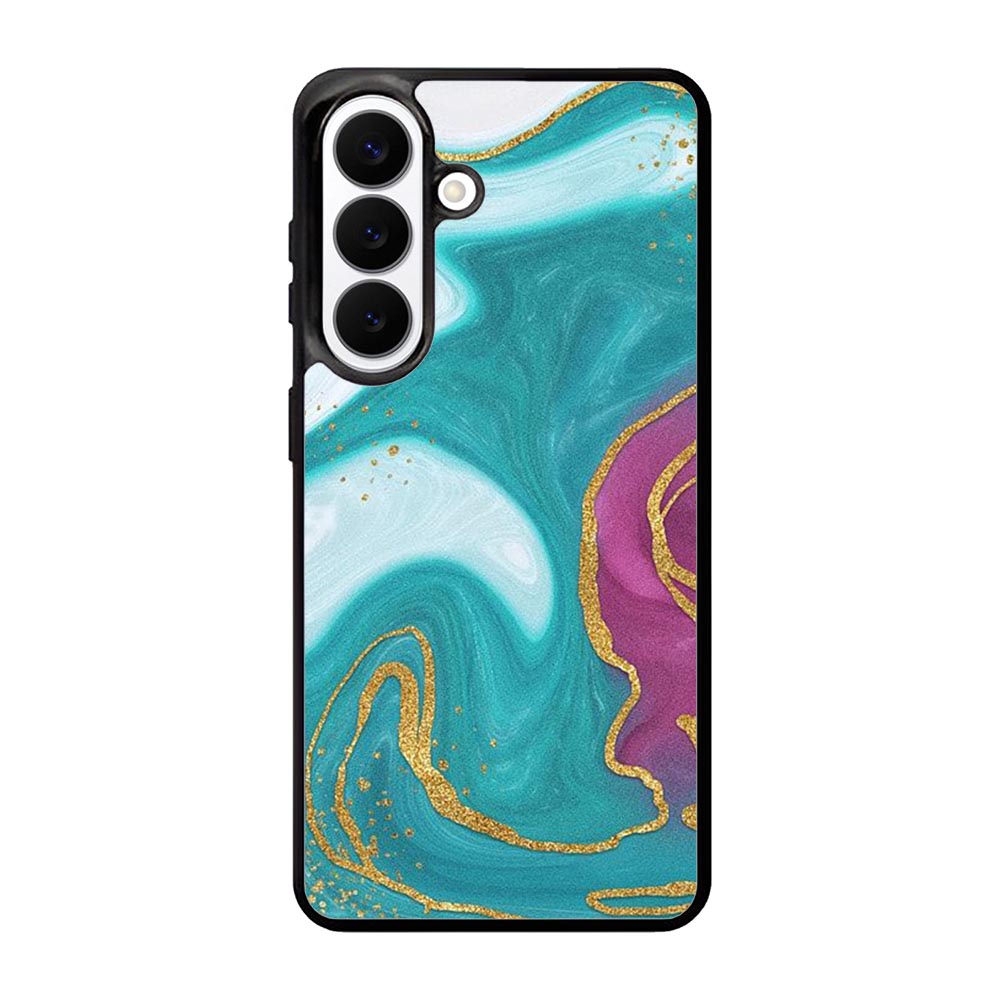 Marble Green and Purple Samsung Galaxy S26 Case OV10963