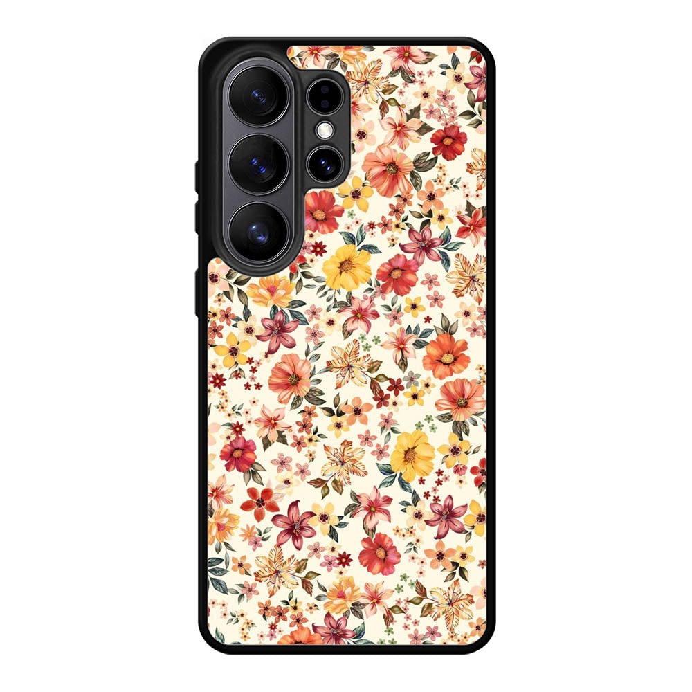 Floral Flower Vintage Samsung Galaxy S26 Ultra Case OV10567