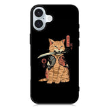 Samurai Cat iPhone 16 Plus Case QC11022