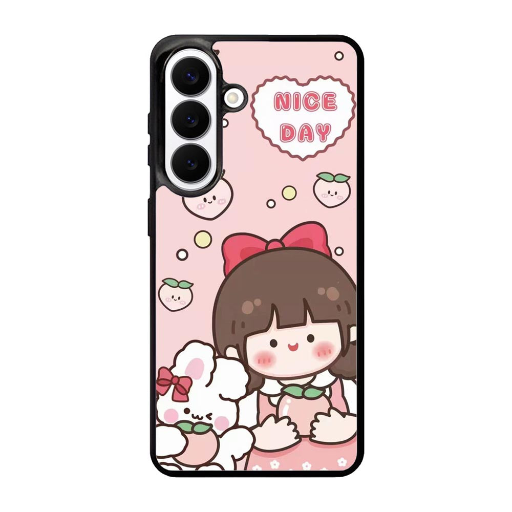 Peach Cute Nice Day Samsung Galaxy S26 Case OV11224