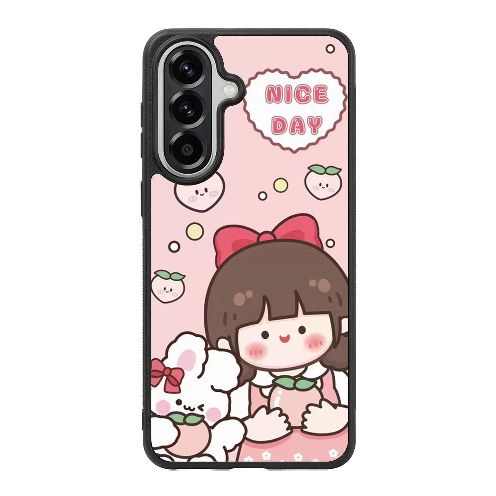 Peach Cute Nice Day Samsung Galaxy A37 Case QC11224