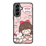 Peach Cute Nice Day Samsung Galaxy A37 Case QC11224