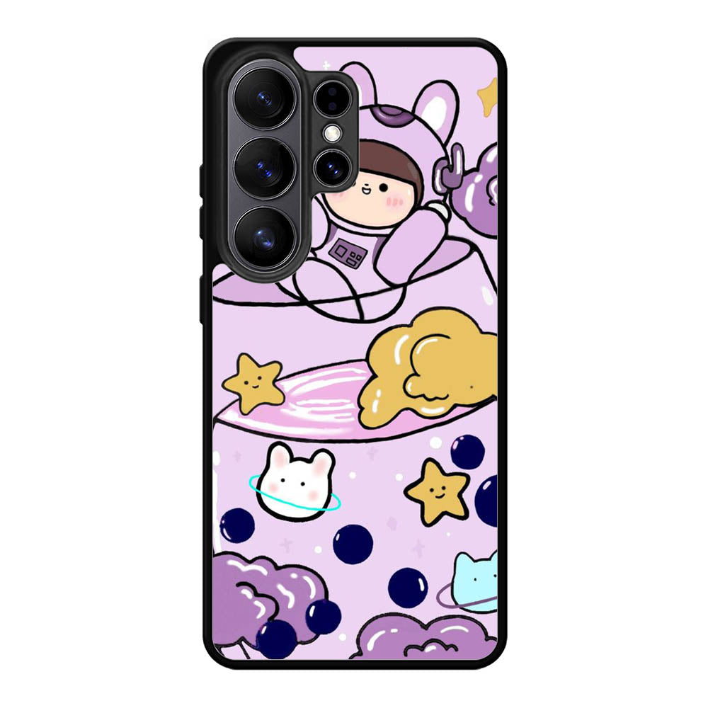 Cute Purple Bobba Samsung Galaxy S26 Ultra Case OV11205