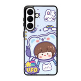 Cute Blue Space Ufo Samsung Galaxy S26 Plus Case OV11201