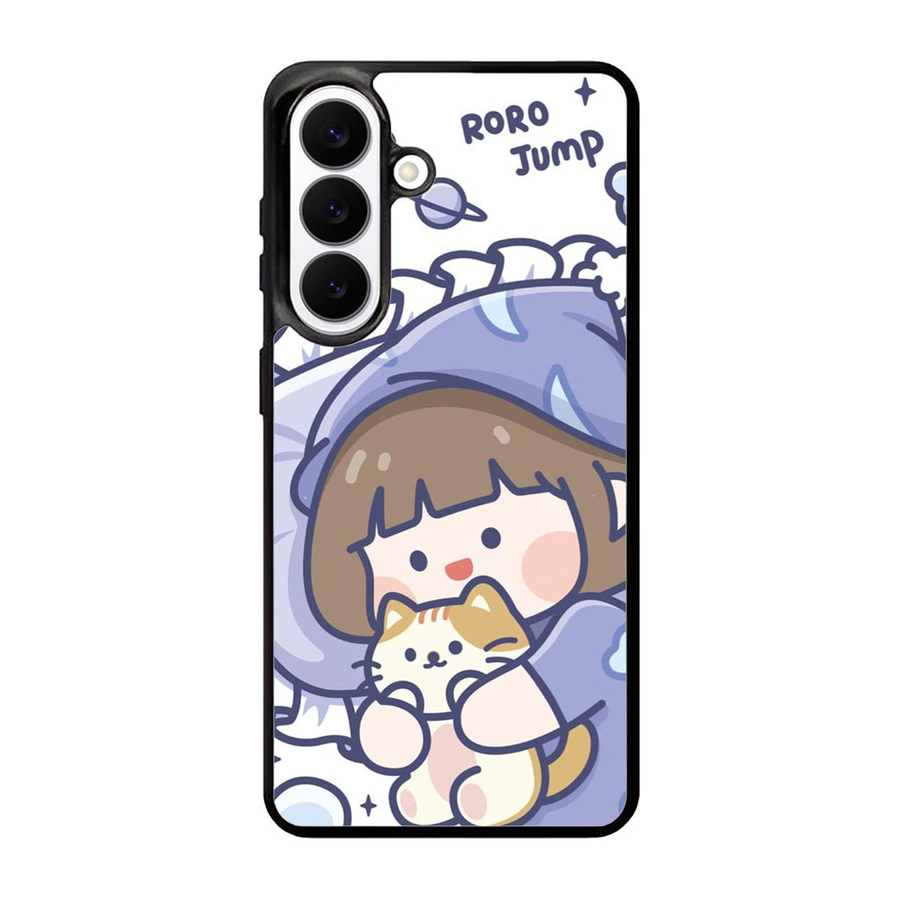 Cute Sleeping with the cat Samsung Galaxy S26 Case OV11213