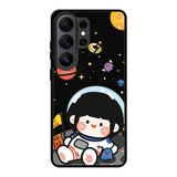 Cute Roro Jump and Astronaut Samsung Galaxy S26 Ultra Case OV11207