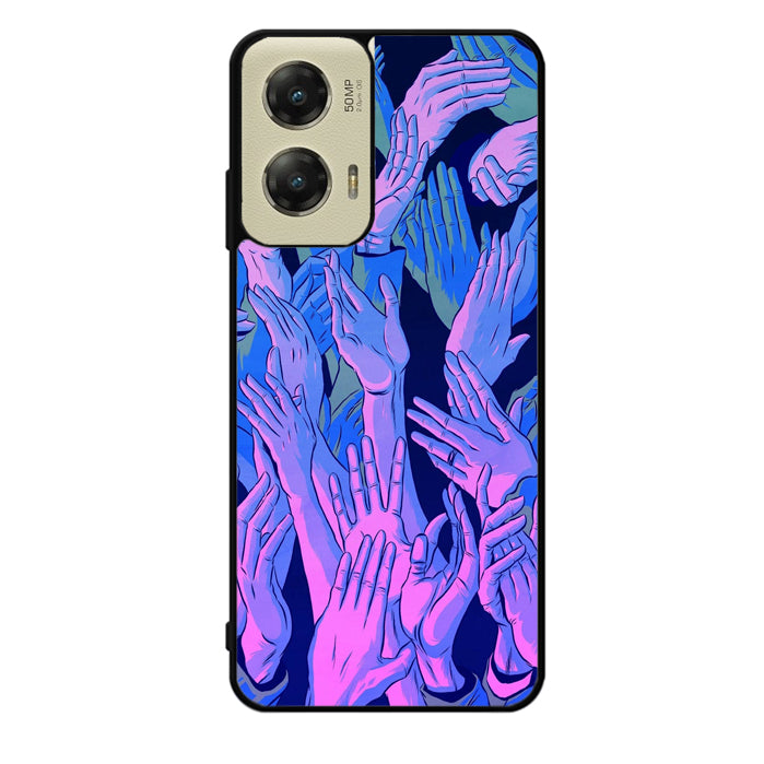 Vaporwave Wallpaper Hands Motorola Moto G Stylus 5G 2024 Case OV7748