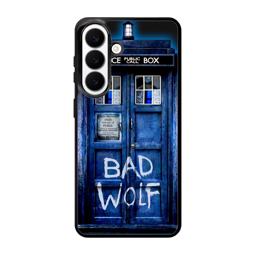 Doctor Who TARDIS Bad Wolf Blue Samsung Galaxy S26 Case